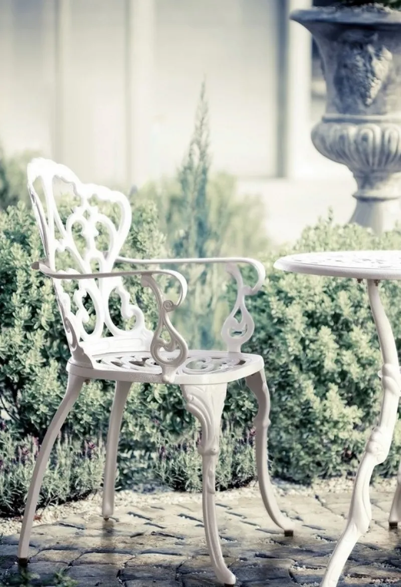 Outlet Bizzotto SEDIA IN ALLUMINIO BIANCA - VICTORIA