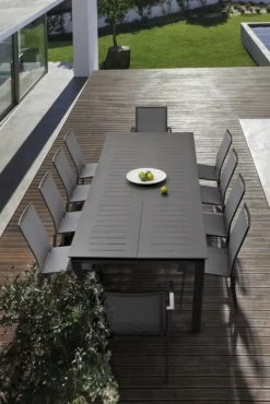 Best Bizzotto SEDIA IN ALLUMINIO IMPILABILE ANTARCITE GK52 - CRUISE