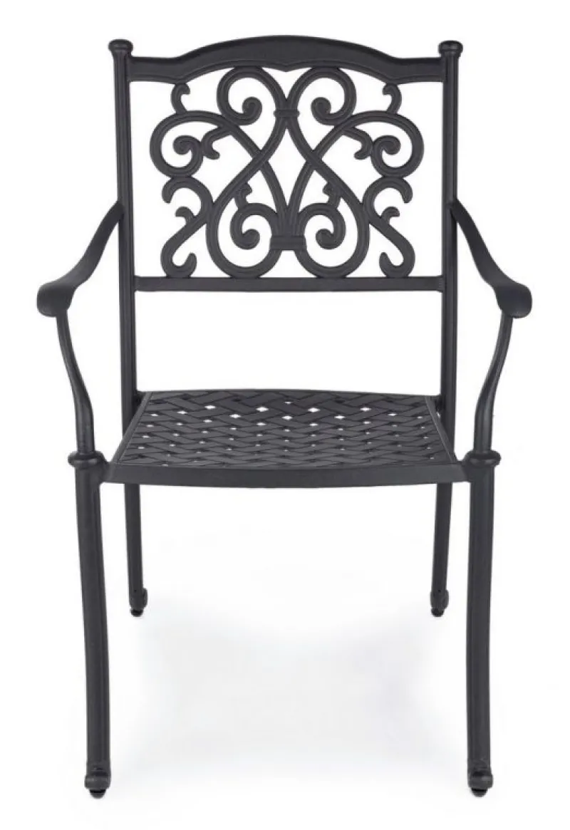 Clearance Bizzotto SEDIA IN ALLUMINIO IMPILABILE ANTRACITE- IVREA