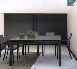 Best Bizzotto SEDIA IN ALLUMINIO IMPILABILE ANTRACITE CX23 - KONNOR