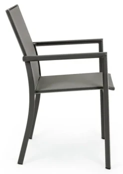 Best Bizzotto SEDIA IN ALLUMINIO IMPILABILE ANTRACITE CX23 - KONNOR