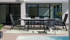 New Bizzotto SEDIA IN ALLUMINIO IMPILABILE ANTRACITE JX55 - KRION