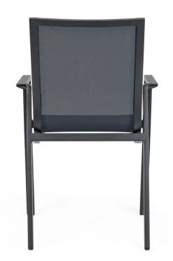 New Bizzotto SEDIA IN ALLUMINIO IMPILABILE ANTRACITE JX55 - KRION