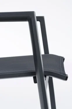 New Bizzotto SEDIA IN ALLUMINIO IMPILABILE ANTRACITE JX55 - KRION