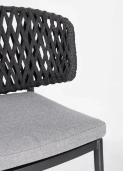 Clearance Bizzotto SEDIA IN CORDA ANTRACITE WG21 - NOELIA