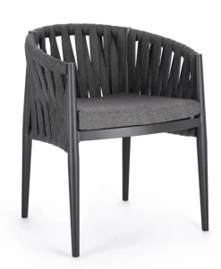 Best Bizzotto SEDIA IN CORDA ANTRACITE WG21 - JACINTA