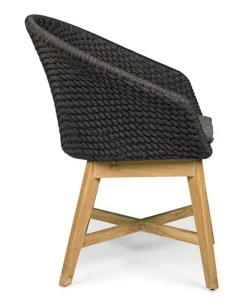 Online Bizzotto SEDIA IN CORDA PER ESTERNO ANTRACITE - COACHELLA