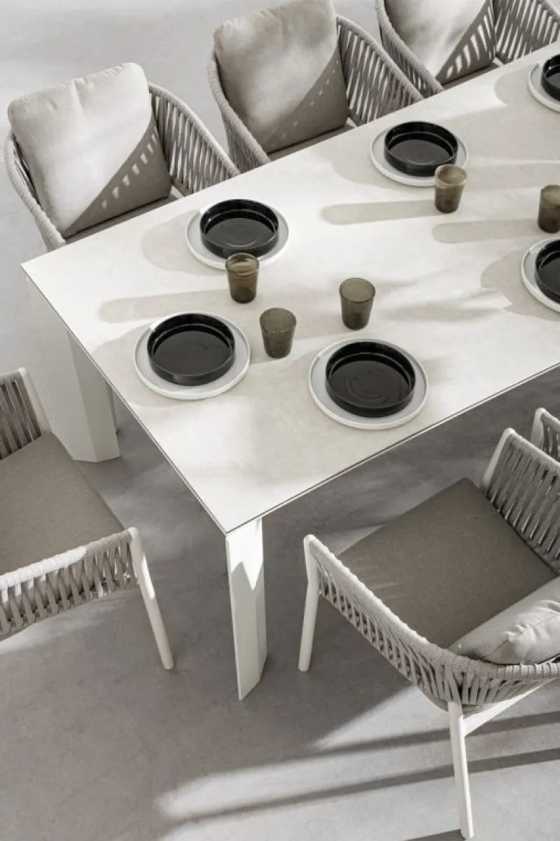 Sale Bizzotto SEDIA IN CORDA PER ESTERNO IMPILABILE BIANCO WG20 -FLORENCIA