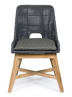 Outlet Bizzotto SEDIA IN CORDA PER ESTERNO COLOR ARDESIA - HESPERIA