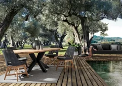 Outlet Bizzotto SEDIA IN CORDA PER ESTERNO COLOR ARDESIA - HESPERIA