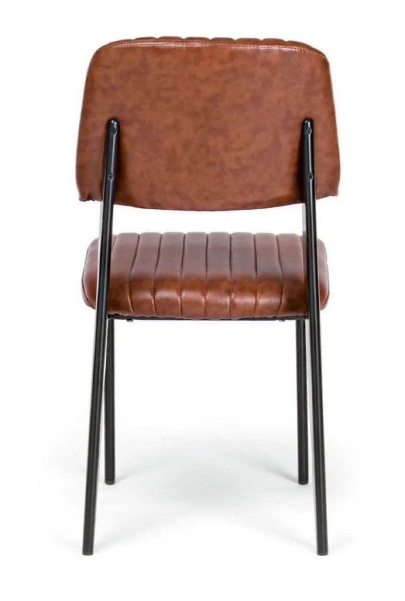 Bizzotto SEDIA IN ECOPELLE ARANCIO SCURO - NELLY