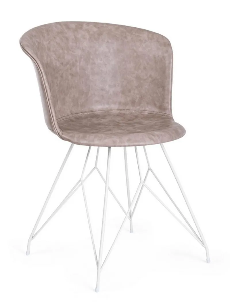 Hot Bizzotto SEDIA IN ECOPELLE BEIGE - LOFT