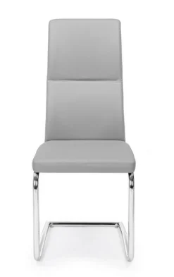 Outlet Bizzotto SEDIA IN ECOPELLE GRIGIO CHIARO - THELMA