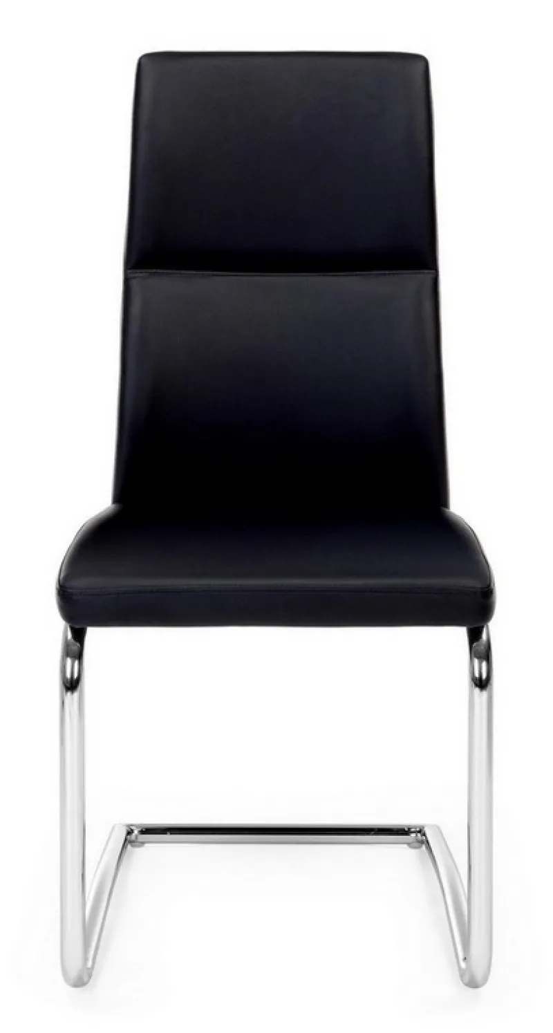 New Bizzotto SEDIA IN ECOPELLE NERA - THELMA