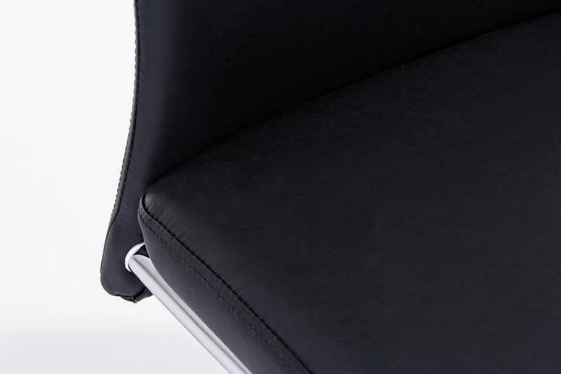 New Bizzotto SEDIA IN ECOPELLE NERA - THELMA