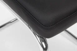 New Bizzotto SEDIA IN ECOPELLE NERA - THELMA