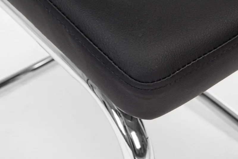 New Bizzotto SEDIA IN ECOPELLE NERA - THELMA