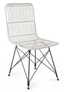 Sale Bizzotto SEDIA IN FIBRE NATURALI BIANCA - LUCILA KUBU
