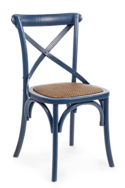 Bizzotto SEDIA IN LEGNO BLU - CROSS
