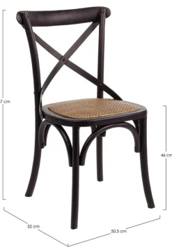 Sale Bizzotto SEDIA IN LEGNO NERA - CROSS