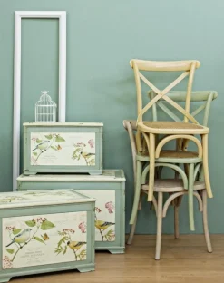 New Bizzotto SEDIA IN LEGNO OCRA - CROSS