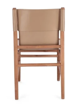 Sale Bizzotto SEDIA IN PELLE TORTORA - CAROLINE