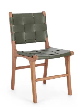 New Bizzotto SEDIA IN PELLE VERDE - JOANNA