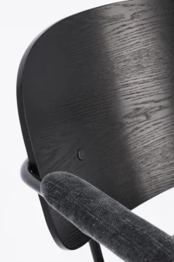 Best Bizzotto SEDIA IN TESSUTO GRIGIO SCURO - SIENNA