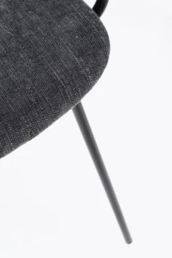 Best Bizzotto SEDIA IN TESSUTO GRIGIO SCURO - SIENNA