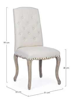 Outlet Bizzotto SEDIA IN TESSUTO NATURALE - DIVA