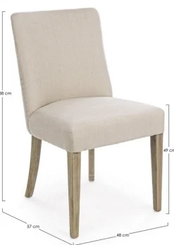 Online Bizzotto SEDIA IN TESSUTO NATURALE - BEATRIZ