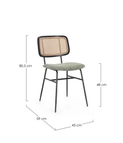 Hot Bizzotto SEDIA IN TESSUTO VERDE - GLENNA