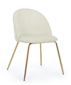 Clearance Bizzotto SEDIA IN VELLUTO BIANCO - TANYA