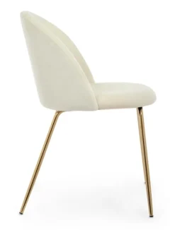 Clearance Bizzotto SEDIA IN VELLUTO BIANCO - TANYA