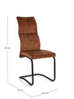 New Bizzotto SEDIA IN VELLUTO RUGGINE - THELMA