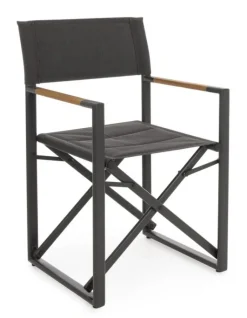 Hot Bizzotto SEDIA REGISTA IN ALLUMINIO PIEGHEVOLE ANTRACITE YK13 - LAGUN