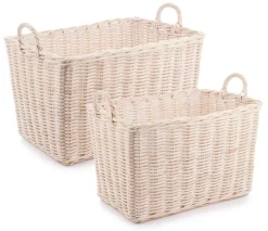 Sale Bizzotto SET2 CESTO 2M NARRA SBIANCATO M