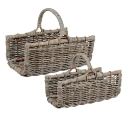 Outlet Bizzotto SET2 CESTO P.LEGNA NARRA