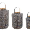 Outlet Bizzotto SET3 LANTERNA KAYLIE BOMB BLU-ORO