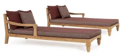 Clearance Bizzotto SET2 LOUNGE C-C BALI WINE - FSC