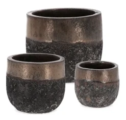 Best Bizzotto SET3 P.VASO DUYEN TONDO BASSO RUSTY