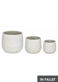 Discount Bizzotto SET3 P.VASO EMEI BASSO BEIGE
