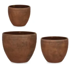 New Bizzotto SET3 P.VASO MEILI TONDO ALTO RUSTY