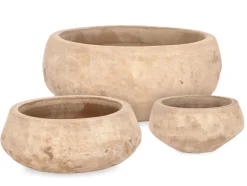 Sale Bizzotto SET3 P.VASO MINH CIOTOLA TERRACOT BRUNIT