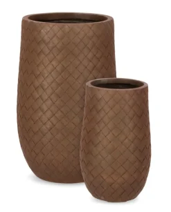 Sale Bizzotto SET2 P.VASO RHOMBUS BOMB ALTO RUSTY