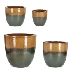Discount Bizzotto SET3 P.VASO THRAN MELANGE OCRA