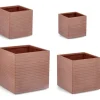 Bizzotto SET4 P.VASO TRESSAGE QU TERRACOTTA