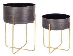 Best Bizzotto SET2 P.VASO VARANASI STAND TO NERO