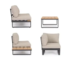 Outlet Bizzotto SET SALOTTO ANG. C-C ZELMAR ANTR. YK13