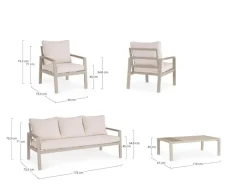 Hot Bizzotto SET4 SALOTTO C-C ELNA PEYOTE